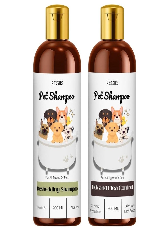 مجموعة العناية بالحيوانات الأليفة - شامبو لإزالة الشعر الزائد، شامبو للقراد والبراغيث - Image 1